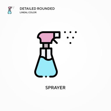 Sprey vektör simgesi. Modern vektör illüstrasyon kavramları. Düzenlemesi ve kişiselleştirmesi kolay.