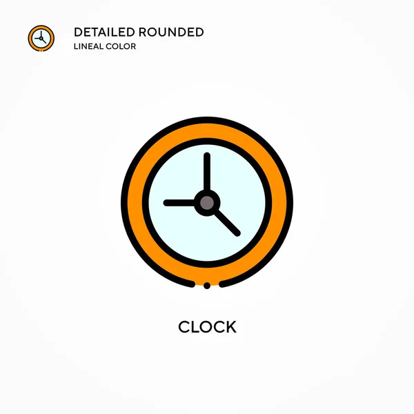 Reloj Icono Vectorial Conceptos Modernos Ilustración Vectorial Fácil Editar Personalizar — Vector de stock