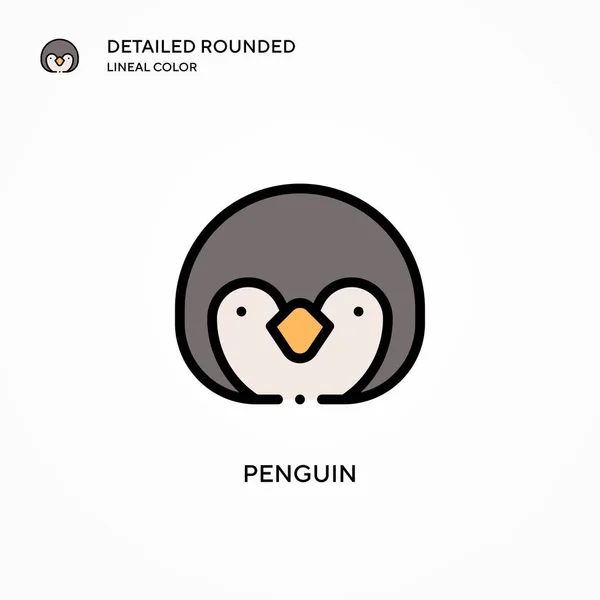 Icono Vector Pingüino Conceptos Modernos Ilustración Vectorial Fácil Editar Personalizar — Archivo Imágenes Vectoriales