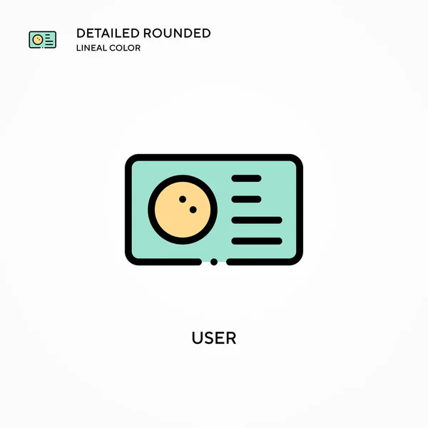 ユーザーベクトルアイコン 現代のベクトル図の概念 編集とカスタマイズが簡単 — ストックベクタ