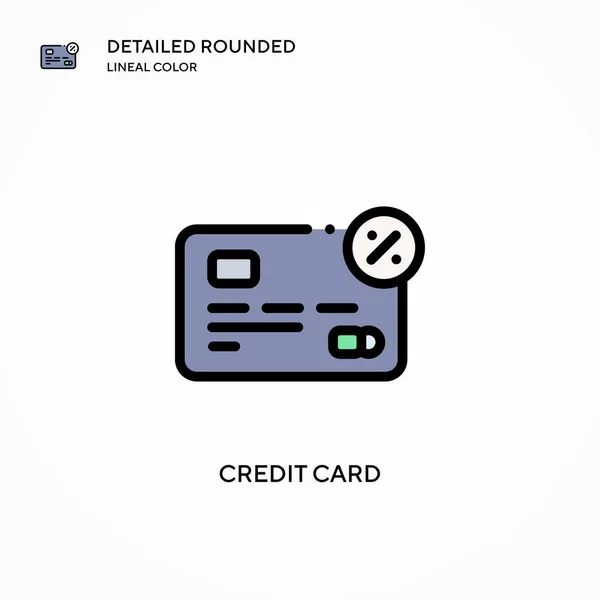 Creditcard Vectorpictogram Moderne Vector Illustratie Concepten Eenvoudig Bewerken Aan Passen — Stockvector