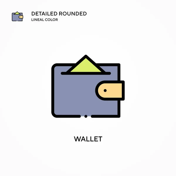 Wallet Vector Icon Modern Vector Illustration Concepts Easy Edit Customize — Stock Vector