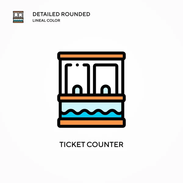 Ticketteller Vectoricoon Moderne Vector Illustratie Concepten Eenvoudig Bewerken Aan Passen — Stockvector