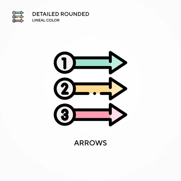 Pfeilvektorsymbol Moderne Konzepte Zur Vektorillustration Einfach Bearbeiten Und Anzupassen — Stockvektor