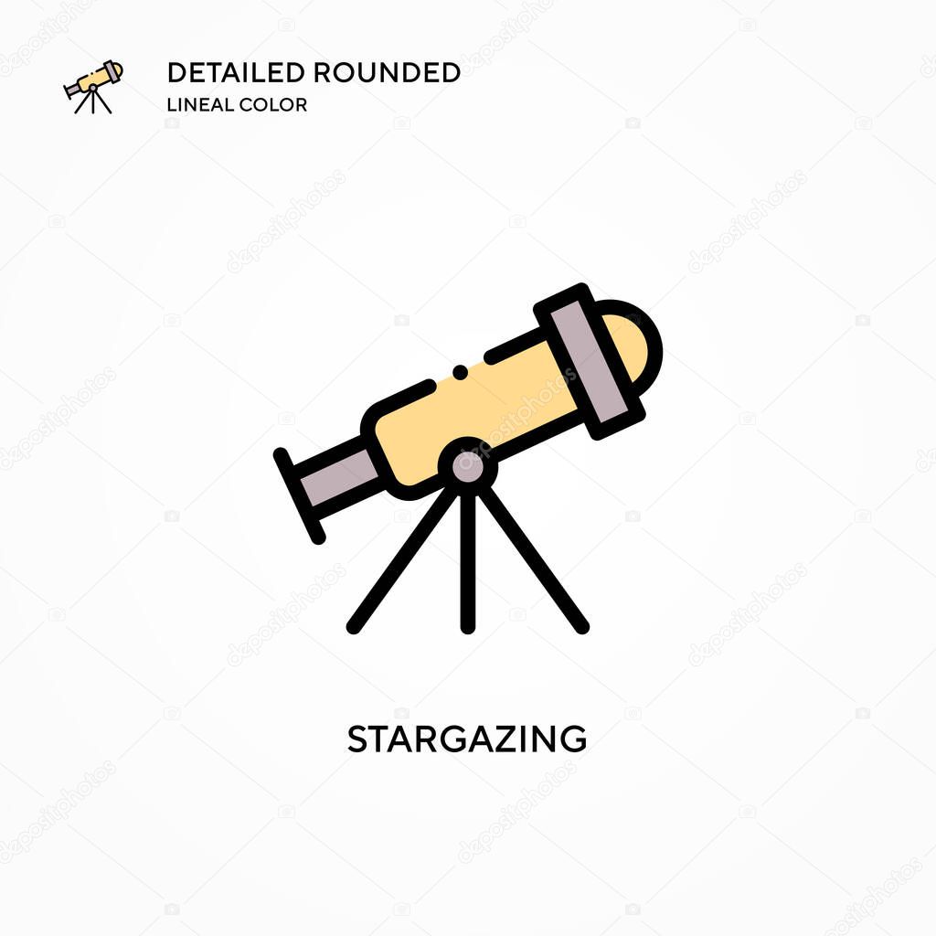 Stargazing vector icon. Modern vector illustration concepts. Easy to edit and customize.