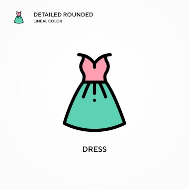 Vektör simgesini giyin. Modern vektör illüstrasyon kavramları. Düzenlemesi ve kişiselleştirmesi kolay.