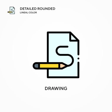 Vektör simgesi çiziliyor. Modern vektör illüstrasyon kavramları. Düzenlemesi ve kişiselleştirmesi kolay.