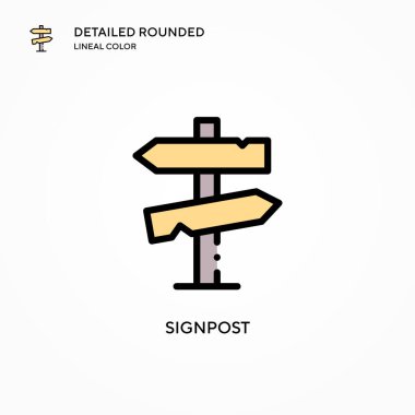 İmza noktası vektör simgesi. Modern vektör illüstrasyon kavramları. Düzenlemesi ve kişiselleştirmesi kolay.