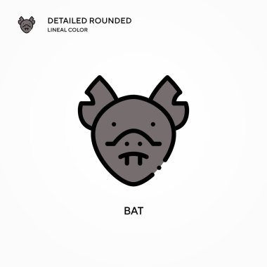 Yarasa vektör simgesi. Modern vektör illüstrasyon kavramları. Düzenlemesi ve kişiselleştirmesi kolay.