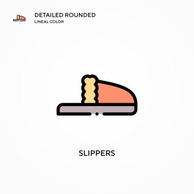 Terlik vektör simgesi. Modern vektör illüstrasyon kavramları. Düzenlemesi ve kişiselleştirmesi kolay.