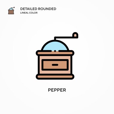 Biber vektör simgesi. Modern vektör illüstrasyon kavramları. Düzenlemesi ve kişiselleştirmesi kolay.