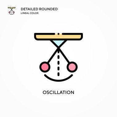 Salınım vektör simgesi. Modern vektör illüstrasyon kavramları. Düzenlemesi ve kişiselleştirmesi kolay.