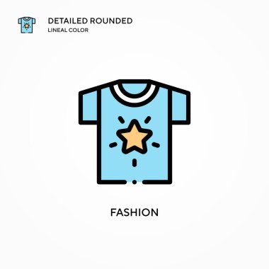Moda vektör simgesi. Modern vektör illüstrasyon kavramları. Düzenlemesi ve kişiselleştirmesi kolay.