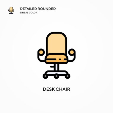 Masa başı vektör simgesi. Modern vektör illüstrasyon kavramları. Düzenlemesi ve kişiselleştirmesi kolay.