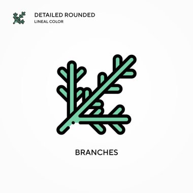 Şube vektör simgesi. Modern vektör illüstrasyon kavramları. Düzenlemesi ve kişiselleştirmesi kolay.
