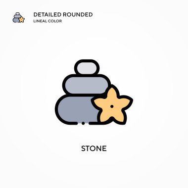 Taş vektör simgesi. Modern vektör illüstrasyon kavramları. Düzenlemesi ve kişiselleştirmesi kolay.