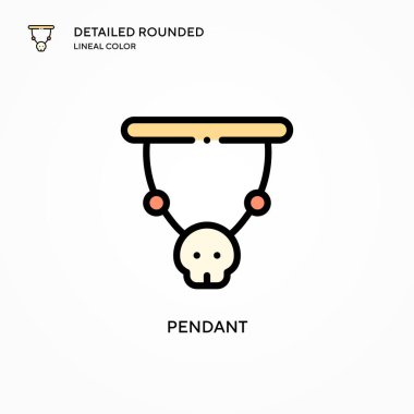 Kolye vektör simgesi. Modern vektör illüstrasyon kavramları. Düzenlemesi ve kişiselleştirmesi kolay.