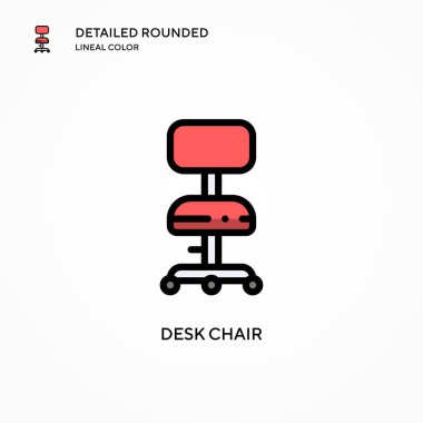 Masa başı vektör simgesi. Modern vektör illüstrasyon kavramları. Düzenlemesi ve kişiselleştirmesi kolay.