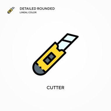 Kesici vektör simgesi. Modern vektör illüstrasyon kavramları. Düzenlemesi ve kişiselleştirmesi kolay.
