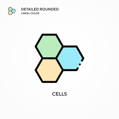 Hücre vektör simgesi. Modern vektör illüstrasyon kavramları. Düzenlemesi ve kişiselleştirmesi kolay.