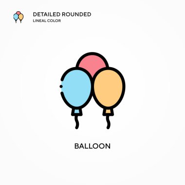 Balon vektör simgesi. Modern vektör illüstrasyon kavramları. Düzenlemesi ve kişiselleştirmesi kolay.