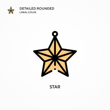 Yıldız vektör simgesi. Modern vektör illüstrasyon kavramları. Düzenlemesi ve kişiselleştirmesi kolay.