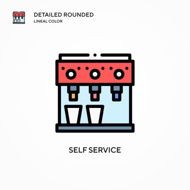 Kişisel servis vektör simgesi. Modern vektör illüstrasyon kavramları. Düzenlemesi ve kişiselleştirmesi kolay.