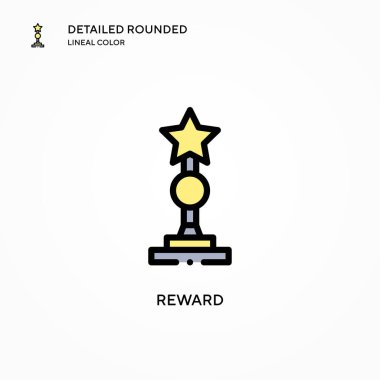Ödül vektör simgesi. Modern vektör illüstrasyon kavramları. Düzenlemesi ve kişiselleştirmesi kolay.