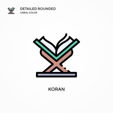 Kuran vektör simgesi. Modern vektör illüstrasyon kavramları. Düzenlemesi ve kişiselleştirmesi kolay.