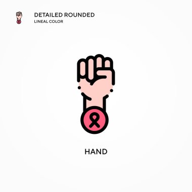 El vektör simgesi. Modern vektör illüstrasyon kavramları. Düzenlemesi ve kişiselleştirmesi kolay.