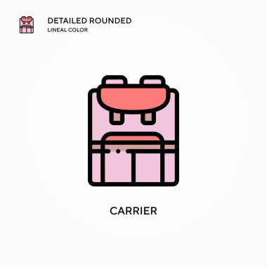 Taşıyıcı vektör simgesi. Modern vektör illüstrasyon kavramları. Düzenlemesi ve kişiselleştirmesi kolay.
