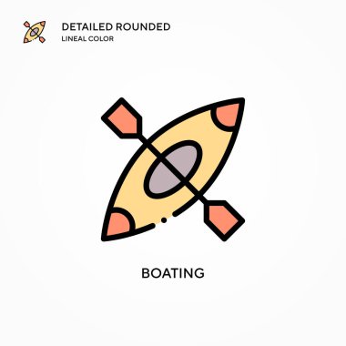 Tekne vektör simgesi. Modern vektör illüstrasyon kavramları. Düzenlemesi ve kişiselleştirmesi kolay.