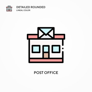 Postane vektör simgesi. Modern vektör illüstrasyon kavramları. Düzenlemesi ve kişiselleştirmesi kolay.