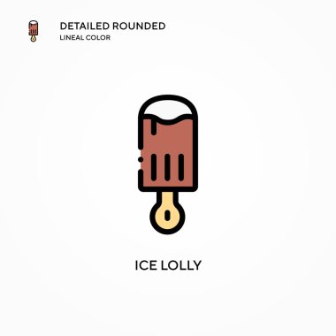 Buzlu lolipop ikonu. Modern vektör illüstrasyon kavramları. Düzenlemesi ve kişiselleştirmesi kolay.