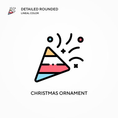 Noel süsü vektör simgesi. Modern vektör illüstrasyon kavramları. Düzenlemesi ve kişiselleştirmesi kolay.