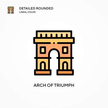 Zafer vektör simgesi kemeri. Modern vektör illüstrasyon kavramları. Düzenlemesi ve kişiselleştirmesi kolay.