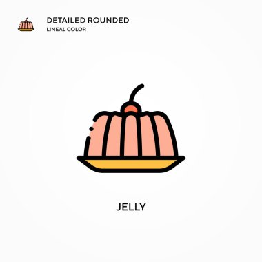 Jöle vektör simgesi. Modern vektör illüstrasyon kavramları. Düzenlemesi ve kişiselleştirmesi kolay.