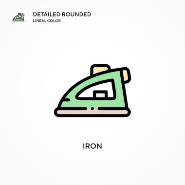 Demir vektör simgesi. Modern vektör illüstrasyon kavramları. Düzenlemesi ve kişiselleştirmesi kolay.