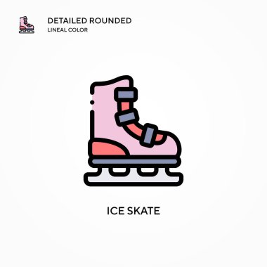 Buz pateni vektör simgesi. Modern vektör illüstrasyon kavramları. Düzenlemesi ve kişiselleştirmesi kolay.