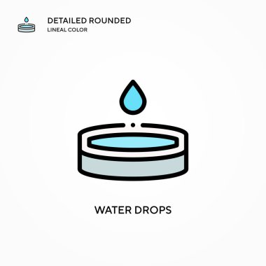 Su vektör ikonunu düşürür. Modern vektör illüstrasyon kavramları. Düzenlemesi ve kişiselleştirmesi kolay.