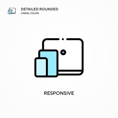 Karşılık vektör simgesi. Modern vektör illüstrasyon kavramları. Düzenlemesi ve kişiselleştirmesi kolay.