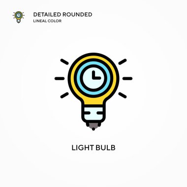 Ampul vektör simgesi. Modern vektör illüstrasyon kavramları. Düzenlemesi ve kişiselleştirmesi kolay.