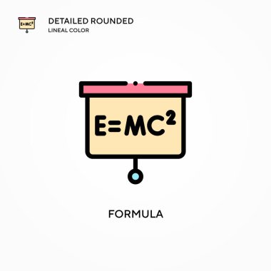 Formül vektör simgesi. Modern vektör illüstrasyon kavramları. Düzenlemesi ve kişiselleştirmesi kolay.