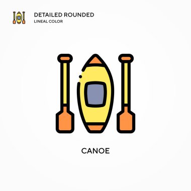 Kano vektör simgesi. Modern vektör illüstrasyon kavramları. Düzenlemesi ve kişiselleştirmesi kolay.