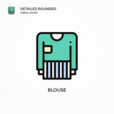 Bluz vektör simgesi. Modern vektör illüstrasyon kavramları. Düzenlemesi ve kişiselleştirmesi kolay.