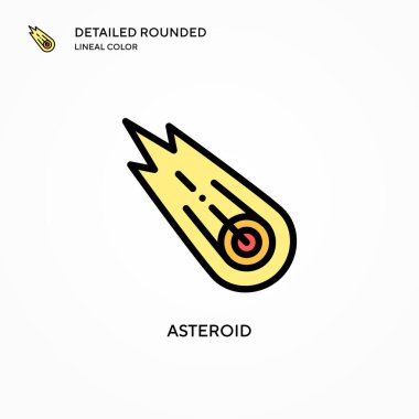 Göktaşı vektör simgesi. Modern vektör illüstrasyon kavramları. Düzenlemesi ve kişiselleştirmesi kolay.