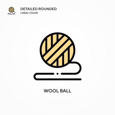 Yün topu vektör simgesi. Modern vektör illüstrasyon kavramları. Düzenlemesi ve kişiselleştirmesi kolay.