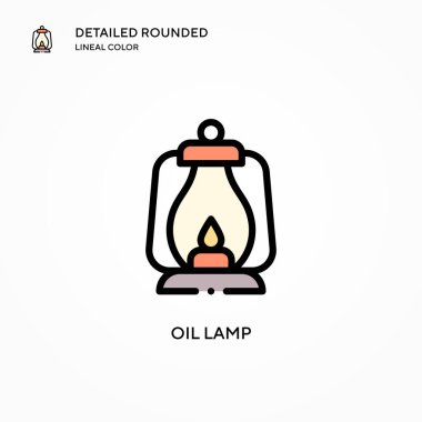 Yağ lambası vektör simgesi. Modern vektör illüstrasyon kavramları. Düzenlemesi ve kişiselleştirmesi kolay.