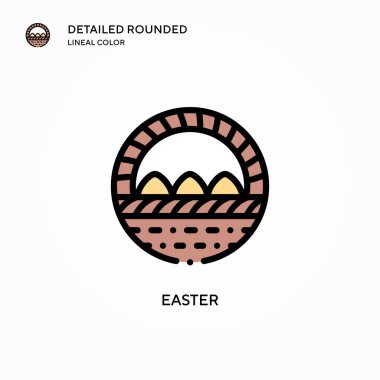 Paskalya vektör simgesi. Modern vektör illüstrasyon kavramları. Düzenlemesi ve kişiselleştirmesi kolay.