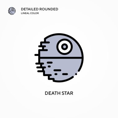 Ölüm Yıldızı vektör simgesi. Modern vektör illüstrasyon kavramları. Düzenlemesi ve kişiselleştirmesi kolay.